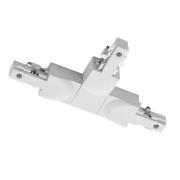 T-connector DUOline, aardedraad rechts wit mat