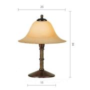 Menzel Anno 1900 tafellamp Scavo-rookglas kap