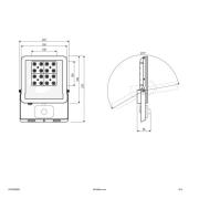 EVN Panthera buitenspot sensor IP44 30W 3.000K