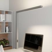 Arcchio LED klemlamp Jolinda, zilver, metaal, dimbaar