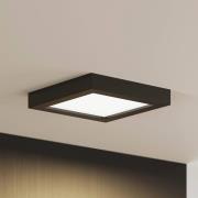 Prios LED plafondlamp Alette, zwart, 18 W, CCT, dimbaar