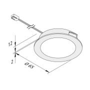 LED meubelverlichting FAR 58 staal 3x-set 3W 4000K