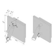 Leeslamp BL1-LED, in-/aanbouw, schakelaar, staal