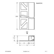 EVN APFL5 tegelprofiel zijdelings 200cmx3,3cm wit