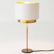 Tafellamp Mattia, Perla zijde wit/goud