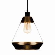 Hanglamp Lonceng van glas, goud decor