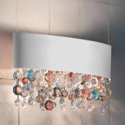Wandlamp Ola OV 50 wit/koud gekleurde kristallen