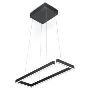 LED hanglamp Marisa-60, mat zwart, 60 x 20cm