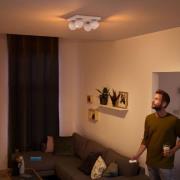 Philips Hue Buckram 4-lamps dimschakelaar wit