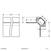 EVN APFL4 alu-tegel-hoekprofiel buiten 200cmx3,8cm