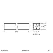 EVN APFLAT7 alu-profiel 200cm, U-profiel aluminium