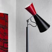 Vloerlamp NEMO Parliament, zwart/rood