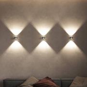 Puk Mini Wall+ LED, heldere lenzen, chroom