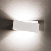 Opvallende wandlamp Zig Zag in wit, 26 cm