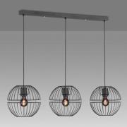 Hanglamp Drops met metalen kap, 3-lamps