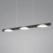 Helestra Pole LED hanglamp 3-lamps zwart