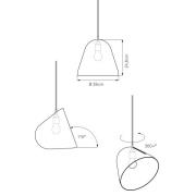 Nyta Tilt hanglamp, kabel 3m rood, wit