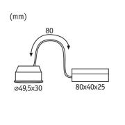 Paulmann Coin Nova Plus LED-inbouw 38° 6,3W 2.700K