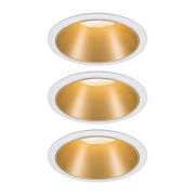 Paulmann Cole LED Spotlight, goud-wit, 3per set