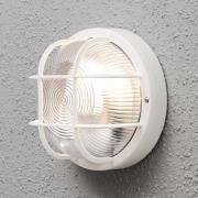 Buitenwandlamp Elmas rond, wit