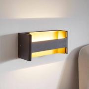 LED wandlamp Feloniche in zwart/goud