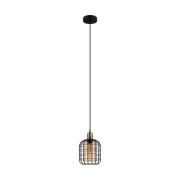Hanglamp Chisle, zwart/amber, 1-lamp