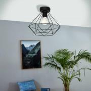 Kooi-plafondlamp Tarbes 1-lamp Ø 32,5cm zwart