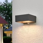 Sensor-LED-buitenwandlamp Mahra, op zonne-energie