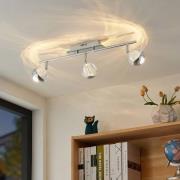 Lucande Kilio LED plafondspot, 3-lamps, chroom