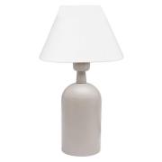 PR Home Riley tafellamp, stoffen kap, beige/wit