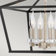 Hanglamp Stinson, zwart/chroom, 4-lamps