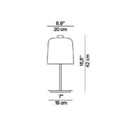 Luceplan Zile tafellamp baksteenrood, hoogte 42 cm