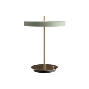 UMAGE LED tafellamp Asteria Table, USB, lichtgroen/messing