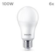 Philips LED lamp E27 13W 1.521lm 2.700K mat per 6