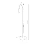 Eye Flex vloerlamp met flexibele arm, zwart