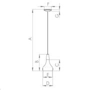 Sabinar hanglamp, 1-lamp, zwart, Ø 18 cm