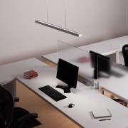LED hanglamp Jolinda voor kantoor, zilver