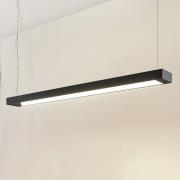 Arcchio Cuna LED hanglamp, zwart, hoekig 122cm