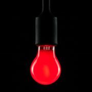 LED lamp, rood, E27, 2 W, dimbaar