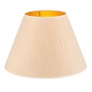 Lampenkap Sofia hoogte 31 cm, wit/goud gestreept