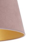 Lampenkap Cone hoogte 25,5 cm, roze/goud