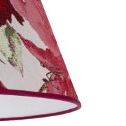 Lampenkap Sofia hoogte 26 cm, bloemenpatroon rood