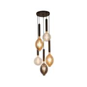 Hanglamp Elegance 5-lamps, zwart