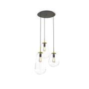 Peer hanglamp, messing, 3-lamps