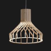 Hanglamp Bio S met hout-kooikap E27