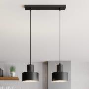 Hanglamp Rif, lineair, 2-lamps, zwart