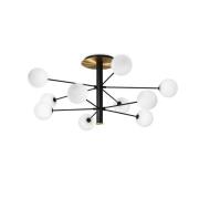 Ideal Lux Cosmopolitan zwart/messing 10-lamps Ø 124