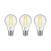 LED filament E27 3,8W 3000K 806lm helder 3 per set