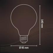 Calex E27 G95 4,5W LED filament goud 821 dimbaar