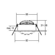 LED plafond inbouwspot Dione 3.000 K zilvergrijs